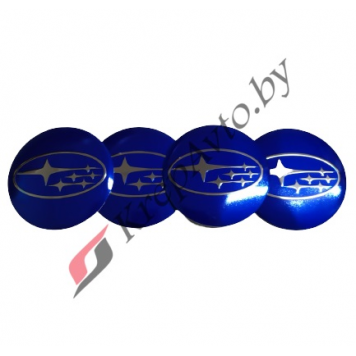 Наклейки на колпачок литого диска Subaru 64мм (4шт)