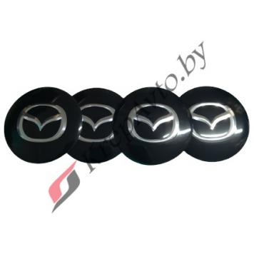 Наклейки на колпачок литого диска Mazda 64мм (4шт)
