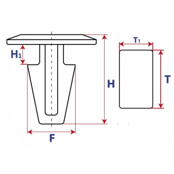 BMW 51471840960 Клипса пластмассовая молдингов порога-1