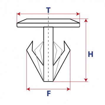 Клипса крепления шумоизоляции капота Mercedes A0009917695-1
