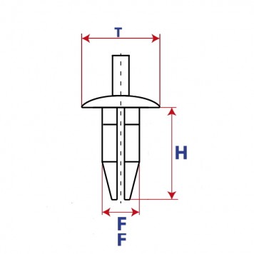 Клипса распорная GM 22690838-1