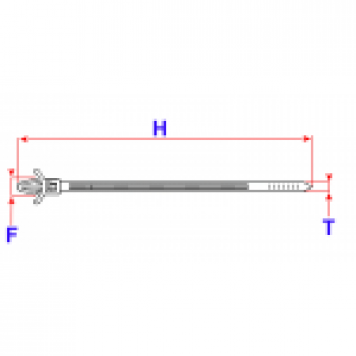 Хомут пластиковый проводки, кабеля моторного отсека VAG 6Q0971838B, 6Q0 971 838 B-1