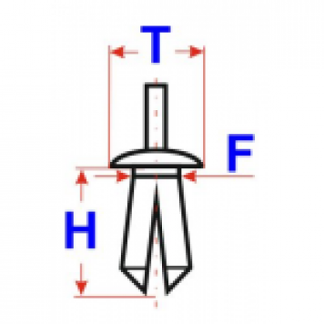 Клипса крепления полки багажника Renault, Nissan 79916JD00A ; 909329U000 ; 90932-9U00B-1