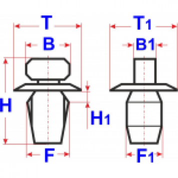 Клипса внутренней отделки двери VAG 4H0867260-1