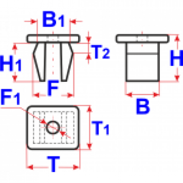 Пластиковая вставка под саморез Geely JQ398D8988-1