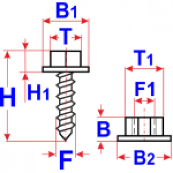 Винт металлический с гайкой Nissan-1