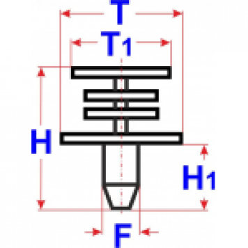 Клипса крепления карты двери Tesla Model 3  1135147-00-A-1