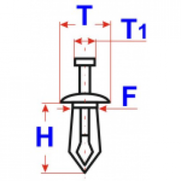 Клипса Tesla 112803400B, 1128034-00-B-1