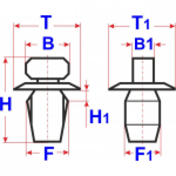 Крепление накладки порога BMW 51127488348-1