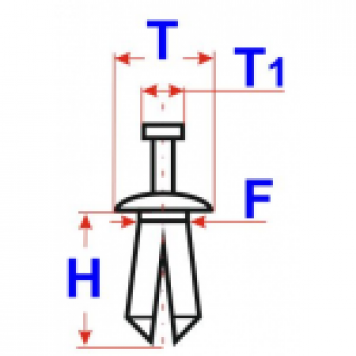 Клипса Honda  91514T0AA01, 91514-T0A-A01-1