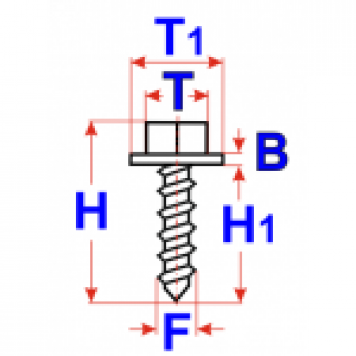 Саморез под ключ 5.3х18мм Geely JQ222DA5519F31-1