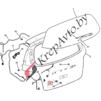 Втулка крепления номерного знака GM 25704358-2