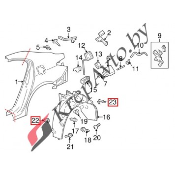 Втулка пластиковая Honda 90601S30003-1
