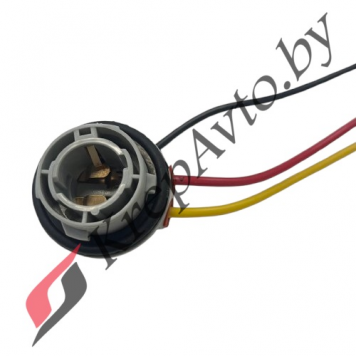 Патрон под лампу P21/5W (1157 двухконт.) с проводами, пластик