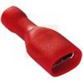 Клемма "мама" полностью изолированная - 6.3мм 0.5-1.5кв.мм (красная)