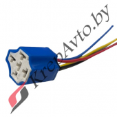 Колодка реле гнездовая в сборе с 4 проводами керамич