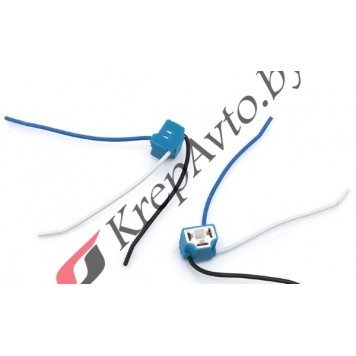 Патрон под лампу H4 с проводами, Г-обр., керамика