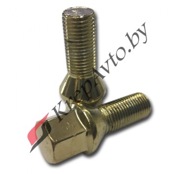 Болт колесный M12х1,25х28 Золотой Citroen\Peugeot 5405.66; FIat 9682405480; GM 3637362