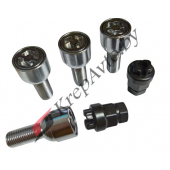 Комплект  секретных колёсных болтов M14x1.5x28 Повышенной прочности Mercedes-Benz, VW