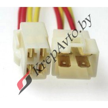 Колодка соединительная 4-х конт. 6,3 мм. (м+п) с проводами