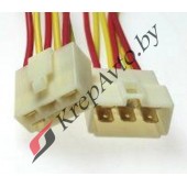 Колодка соединительная 6-ти конт. 6,3 мм. (м+п) с проводами