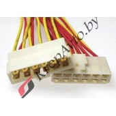 Колодка соединительная 8-ми конт. 6,3 мм. (м+п) с проводами