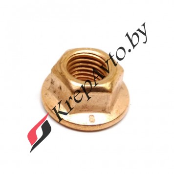 Гайка омедненная с фланцем М10х1.25