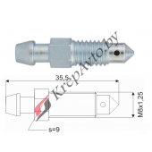 Штуцер прокачки тормозов   M8X1.25, L=35.5MM, S=9MERCEDES BENZ,OPEL,SAAB,SKODA,VOLVO