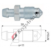 Штуцер прокачки тормозов   M10X1.0, L=30MM, S=11
