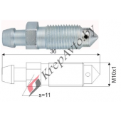 Штуцер прокачки тормозов    M10X1.0, L=36MM, S=11 VW, Ford,Toyota
