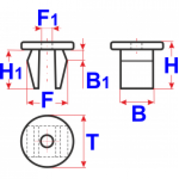 Opel 90139015 Клипса крепления переднего бампера-1