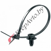 Стяжка пластиковая кабельная с монтажным дюбелем 6.5мм