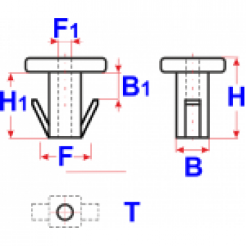 Kia/Hyundai K79519058001 пластиковая клипса-1