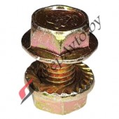 Винт с шестигранной головкой с шайбой, с гровером + гайка шестигранная М6